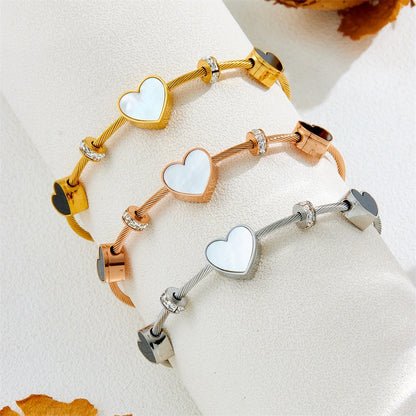 Magnetic closure heart bracelet