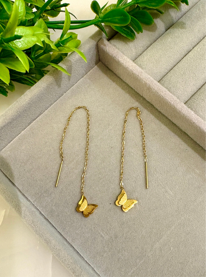 Butterfly Thread Needle Sui Dhaga Earrings