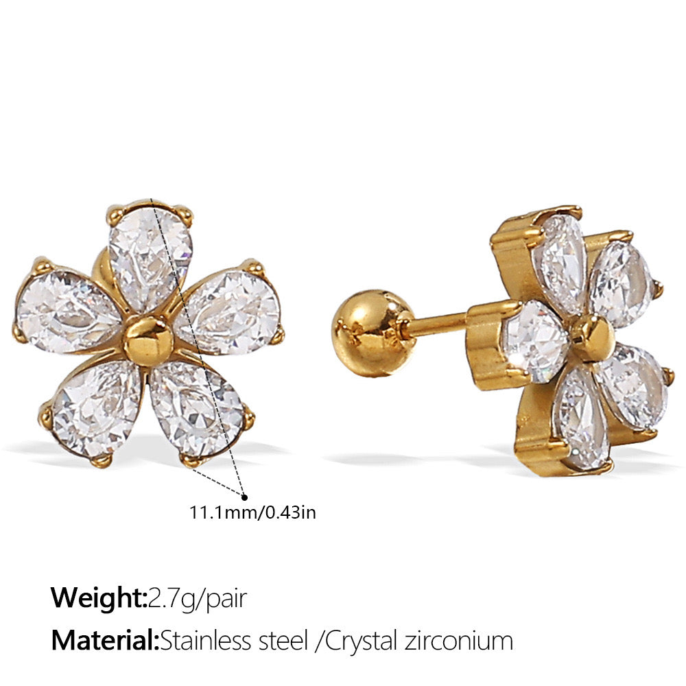 Stud Earrings with Ball Closure