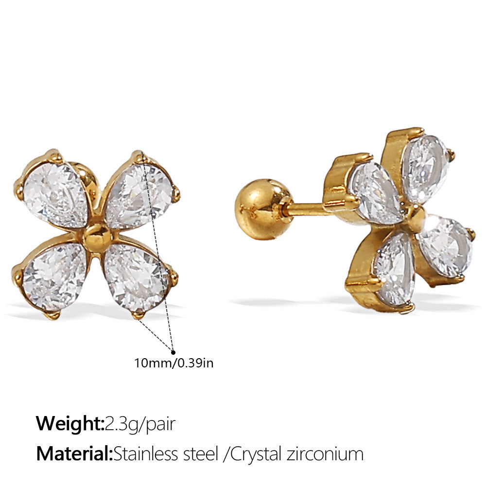 Stud Earrings with Ball Closure