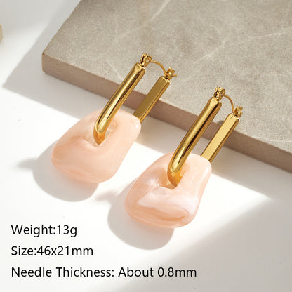 Inter-locked resin drop earings