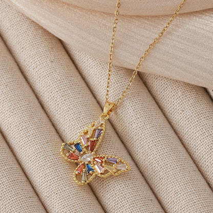 Multi color Butterfly Necklace