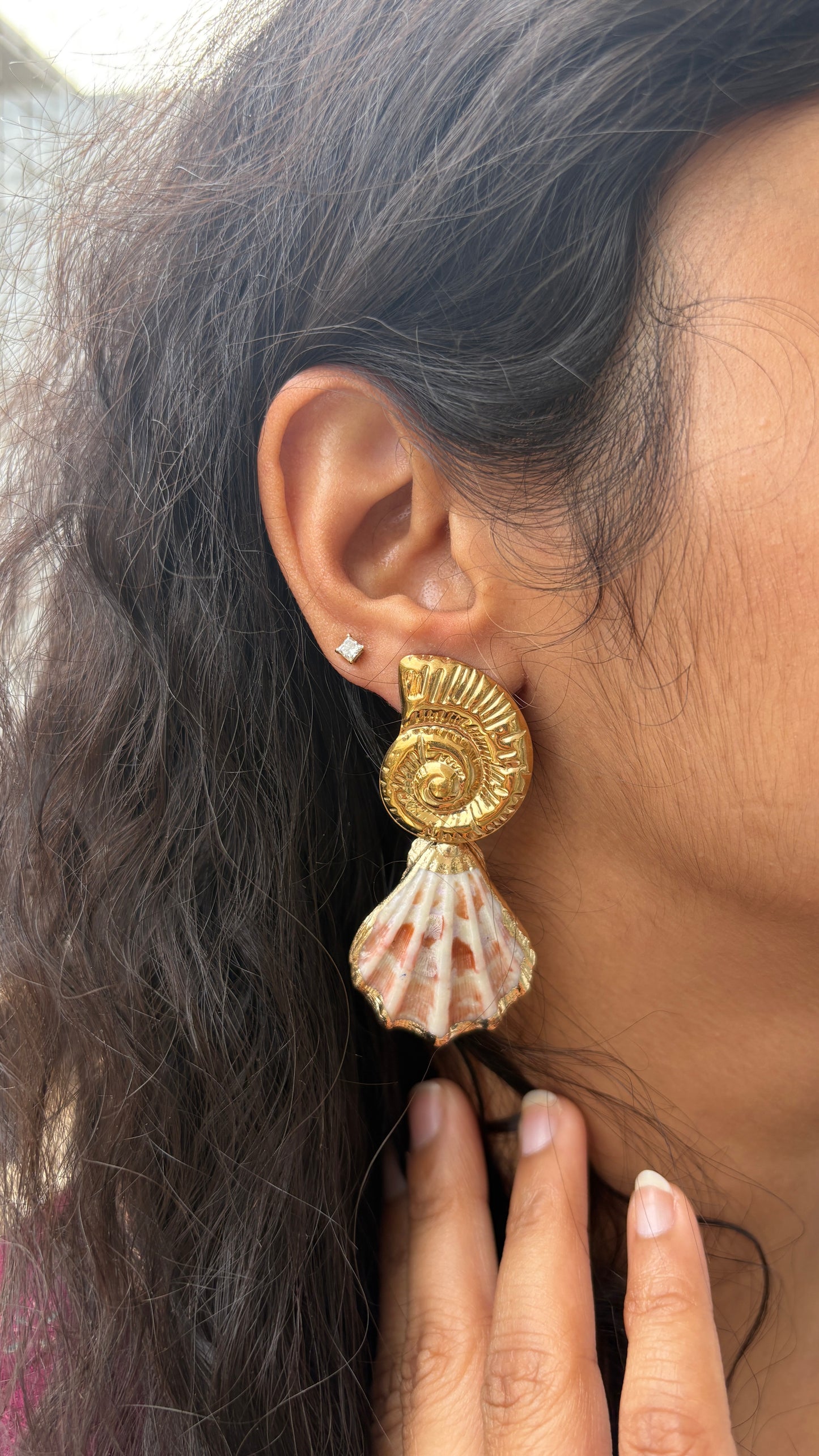 Pink Shell Earrings