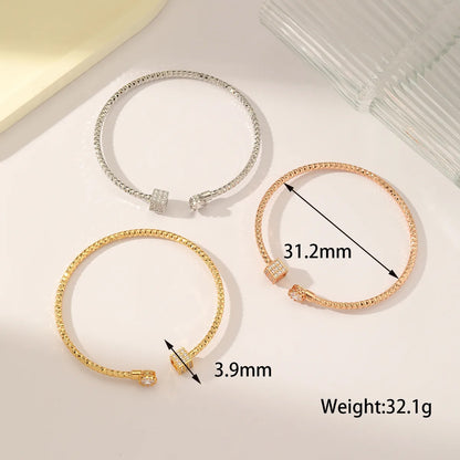 Cube and stone adjustable bracelet