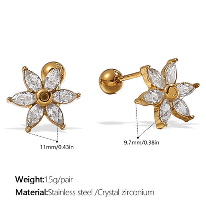 Stud Earrings with Ball Closure