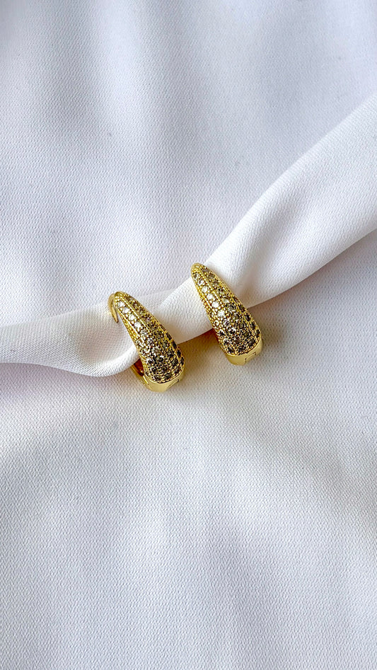 Oval hoops with stones