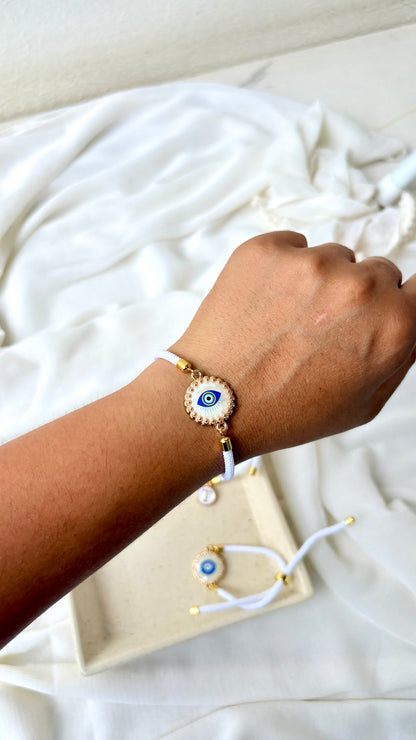 Nazar Rakhi - White Band