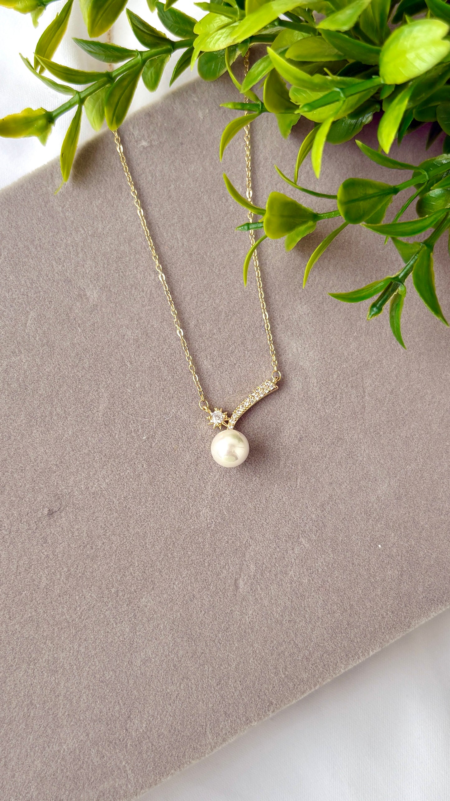 Sun and Pearl Necklace