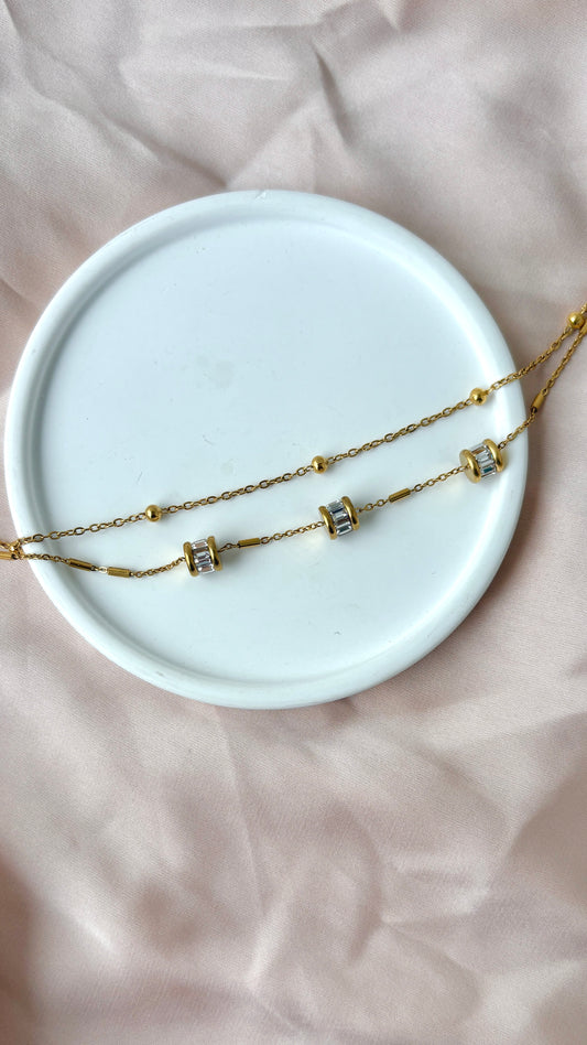 Double layer drum bracelet