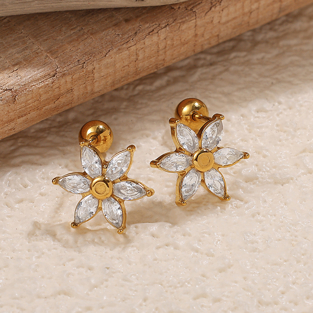 Stud Earrings with Ball Closure