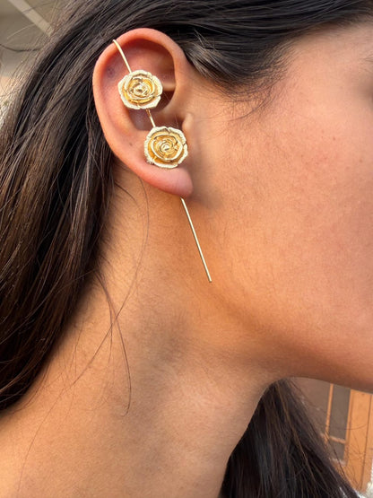 Double Rose Earpin