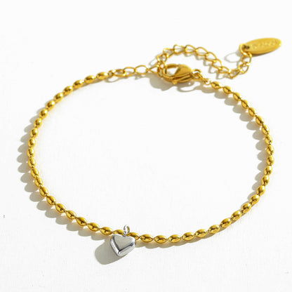 Matar chain bracelet with heart