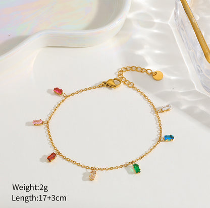 Multi Rectangle Charm Bracelet