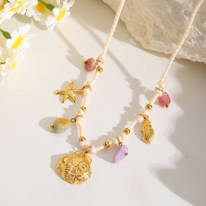 Beach Rope Charm Neckalce