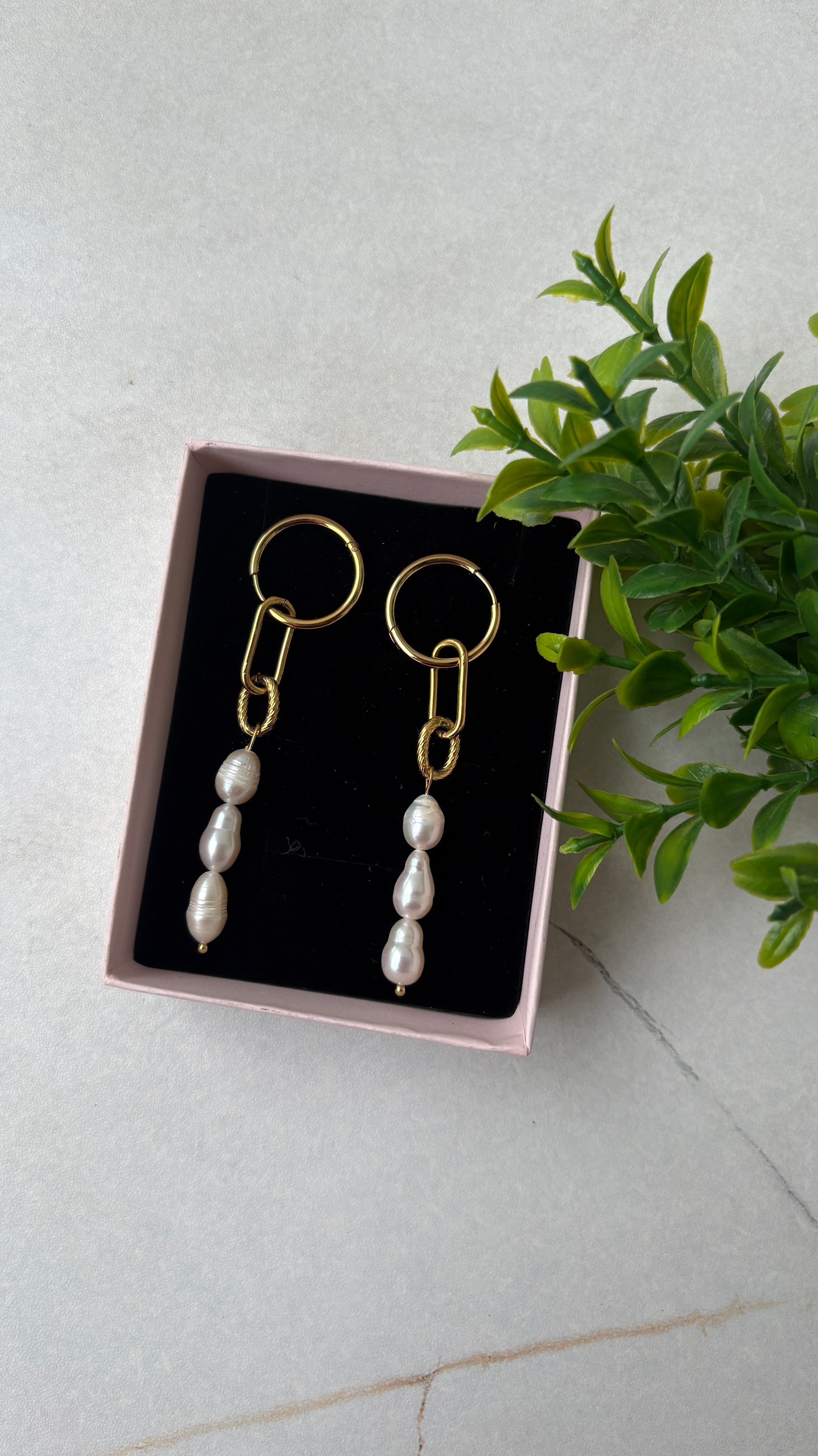 2 in 1 pearl earrings
