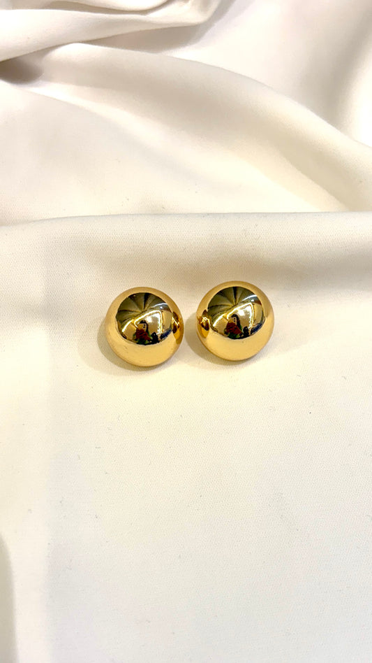 Golden shiny dome studs