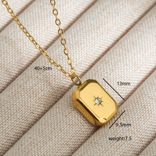 Golden solid brick with a diamond star
