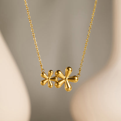Double Flower Necklace