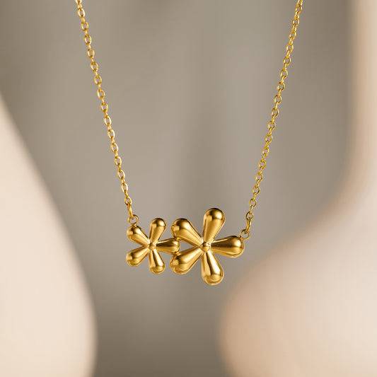 Double Flower Necklace
