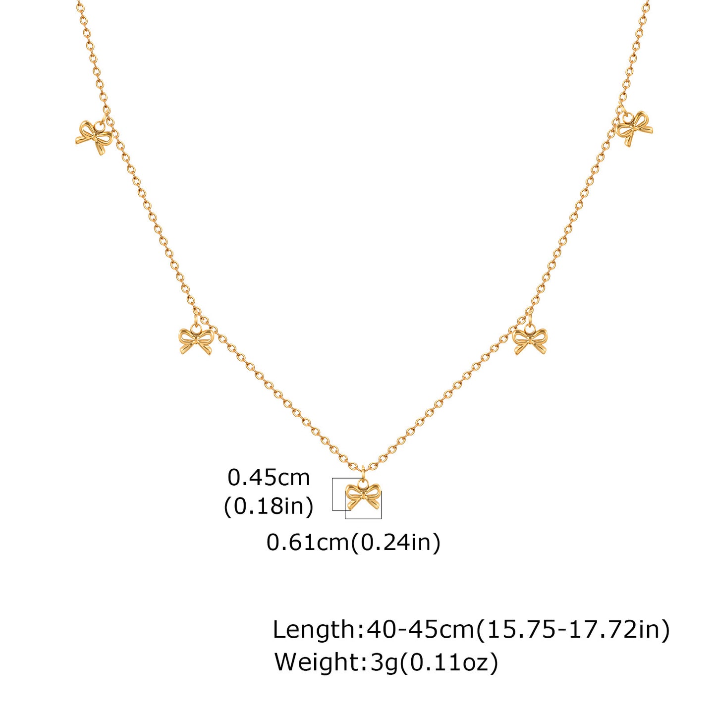 Mini Bow Charm neckchain