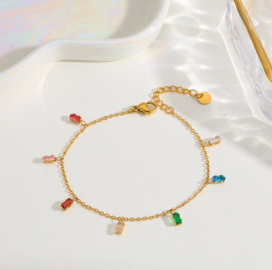 Multi Rectangle Charm Bracelet