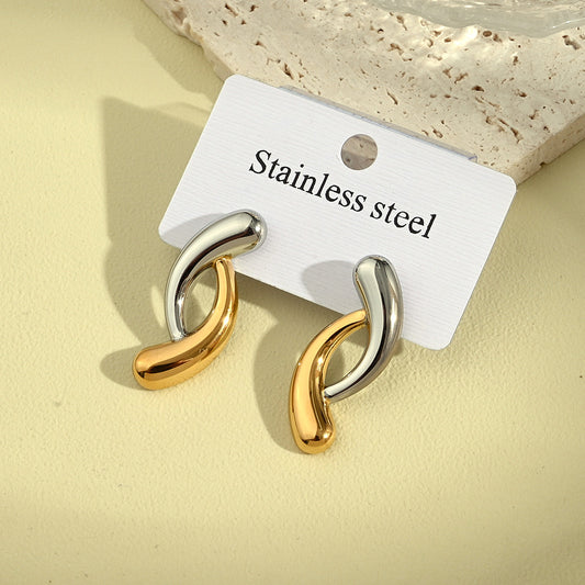 Dual Color Water Drops Earrings