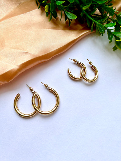 Golden Pipe Hoops