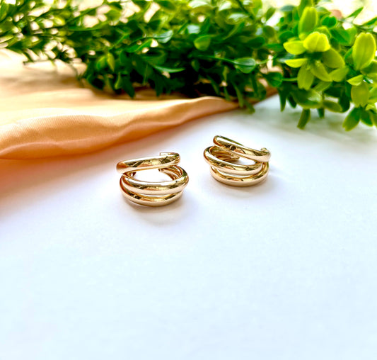 Golden Triple Hoops