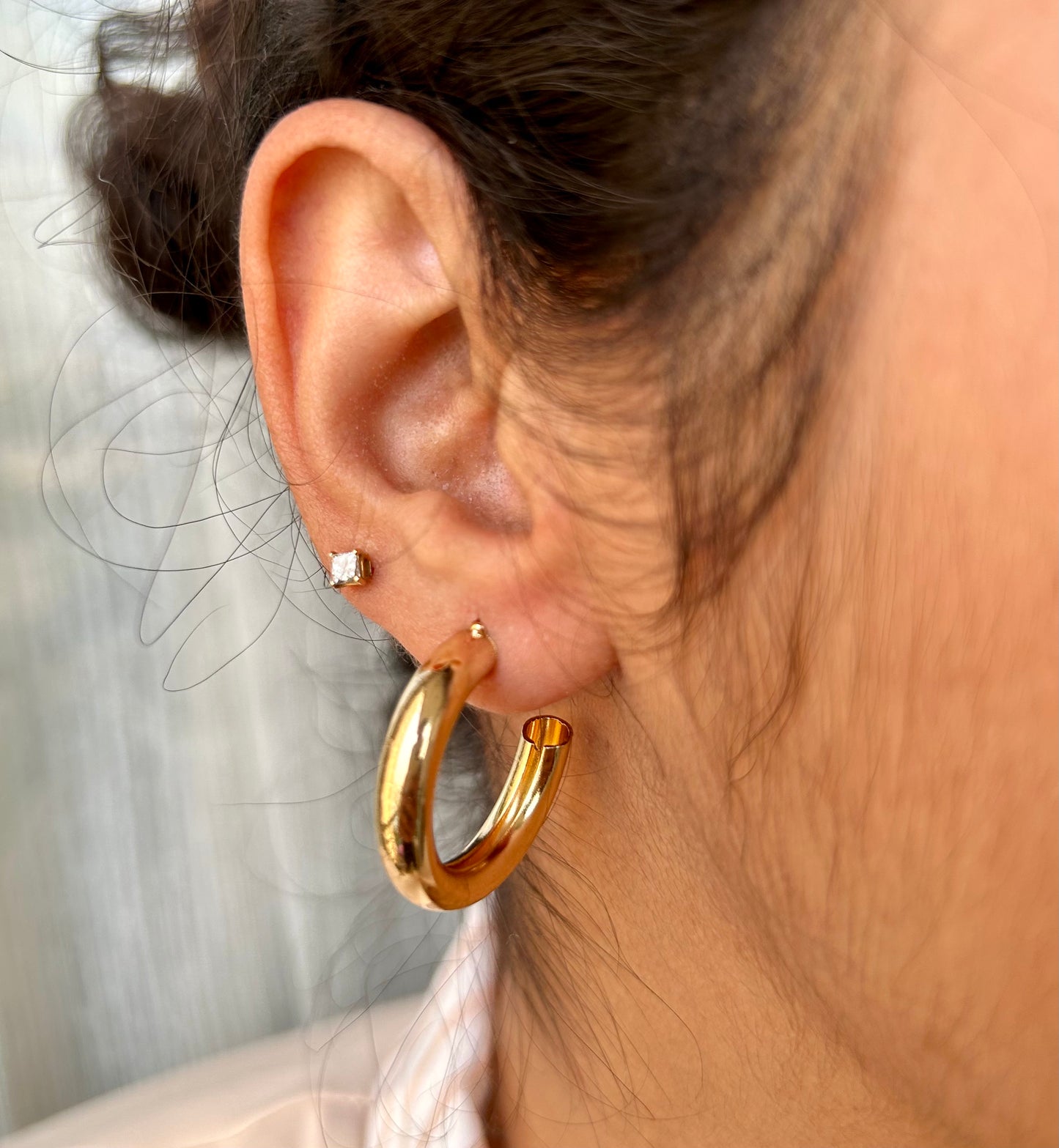 Golden Pipe Hoops