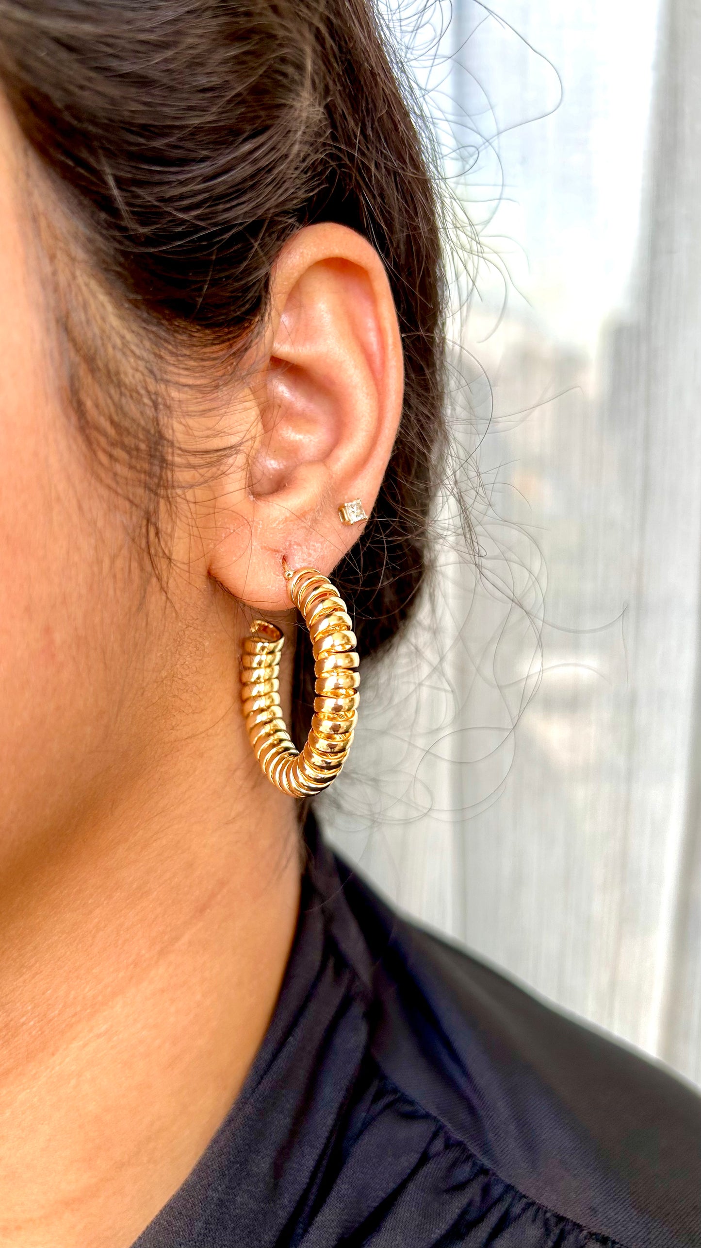 Golden Wired Hoops