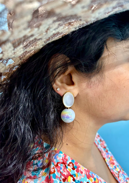 Rainbow Pearl Earrings